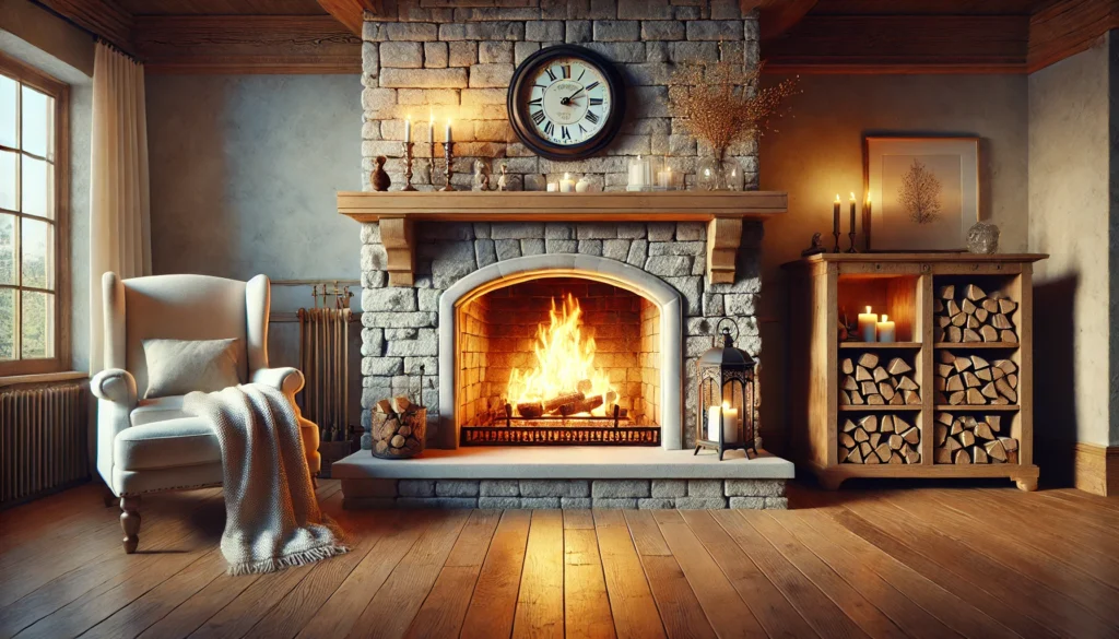 wood burning fireplaces