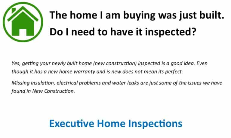 The home I am buying was just built. Do I need an inspection?