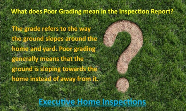 What does Poor grading mean in the inspection report?
